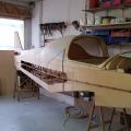 Inversion du sens du fuselage dans l'atelier.