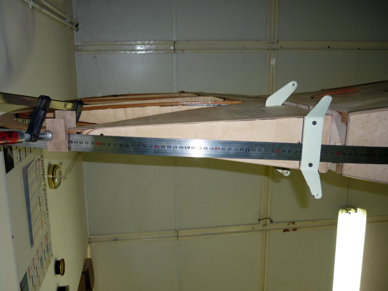 Alignement de la gouverne de direction sur l'axe du fuselage.
